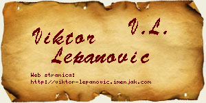 Viktor Lepanović vizit kartica